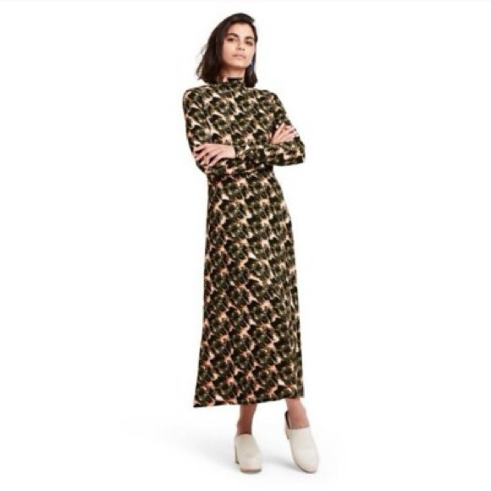 Rachel Comey Animal Print Long Sleeve Dress